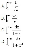 自考《高等数学（一）》真题练习：反常积分敛散性判定1