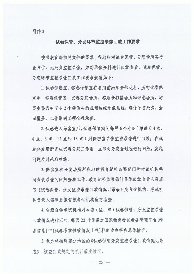 2013年内蒙古自治区自考试卷保管、分发环节监控录像回放工作要求1