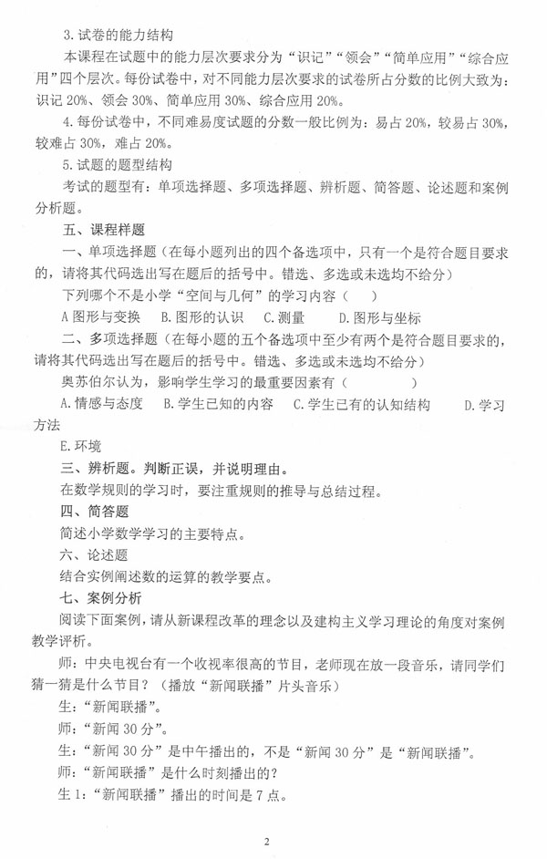 河北省2011年关于两门自考课程考试说明的通知2