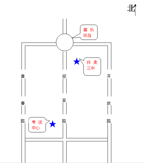 06年10月北京怀柔区自考考点校行车路线1